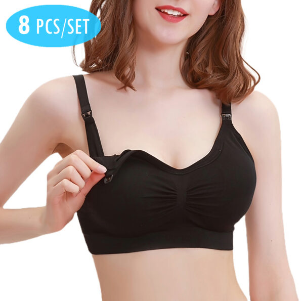 Ruched Nursing Bra – Removable Adjustable Straps, Seamless Padded, Wireless Comfort, Comfortable