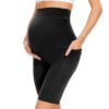 Maternity Shorts with Pockets – 3 Pack Over Belly Biker Short Leggings for Yoga, Workout & Daily Wear
