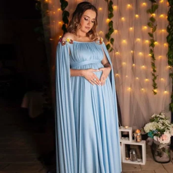 Pregnant women's dress, one-piece neck, maternity photograph
