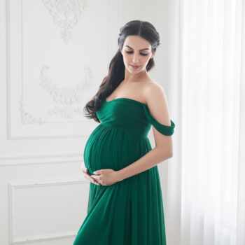 Maternity Photography Dress Chiffon Gown Maxi Pregnancy Prop White