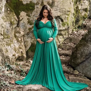 Laundry Wool Coat Womens Maternity Off Shoulders Long Sleeve Photography Pregnants Dress Solid Dress Photo Dress Lace 1 kf-S6568c64dd1d14ba3aa589b0f6a4c279aE