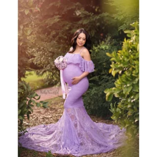 Wedding Pregnant Woman Photography Props Clothing Women Lace Tail Short Sleeve Dress for Photo Shoot 1 kf-S7a7368d70e1f4323a35e90906cdff931P