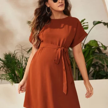 Summer Maternity Dresses Photoshoot Dress Skirt Bat-sleeve Tunic Shirt Dress Maternity Clothings Clothes for Women