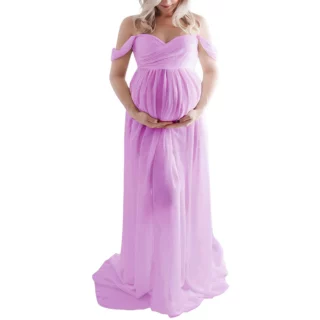 Maternity Photography Dress Chiffon Gown Maxi Pregnancy Prop White 1 kf-Sdfc62cdbb7c04ca6b77dd50a7ebcad5ab
