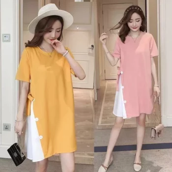 Maternity Fashion Nursing Dresses Breastfeeding Pregnancy Dress Clothes for Pregnant Women Casual Women's Dresses