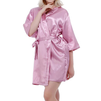 Satin Night Robe Lace Bathrobe Perfect Wedding Bride Bridesmaid Robes Dressing Gown For Women