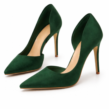 Elegant Pointed Toe D’Orsay High Heels Suede Stiletto Pumps Chic Formal Shoes