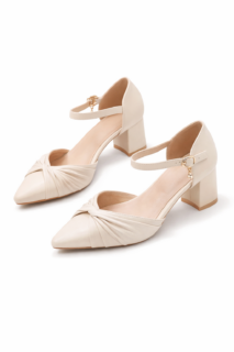 Women's Bow Ankle-Strap Block Heel Pumps 1 4