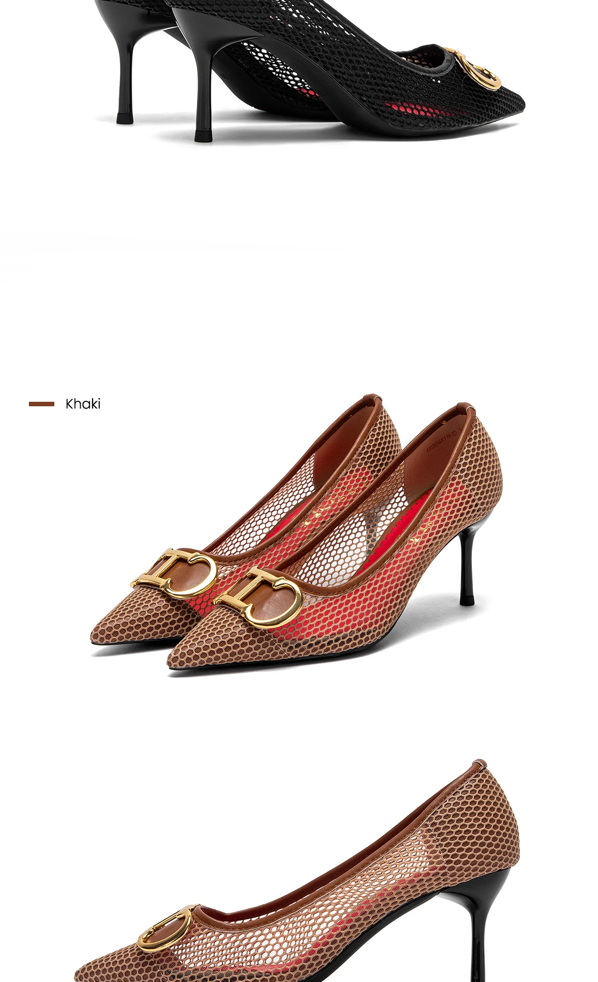 Women's Red Cutout 7cm Heels 4 Women's Red Cutout 7cm Heels