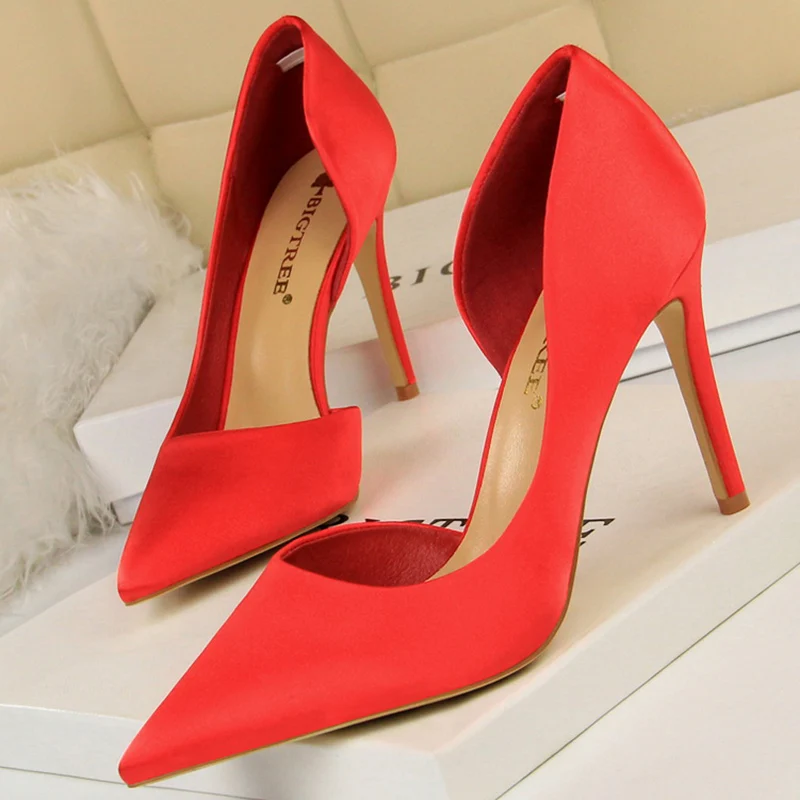 Elegant Pointed Toe D’Orsay High Heels Suede Stiletto Pumps Chic Formal Shoes