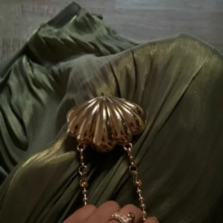 Elegant Asymmetrical Ruched Draped Maxi Dress Olive Green Pleated Evening Gown