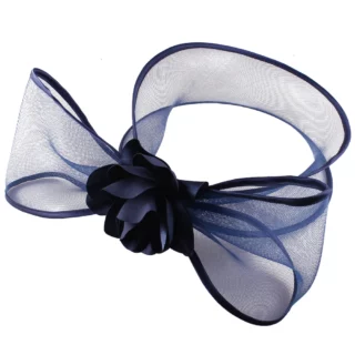 Navy Blue Pillbox Millinery Accessory – One Size