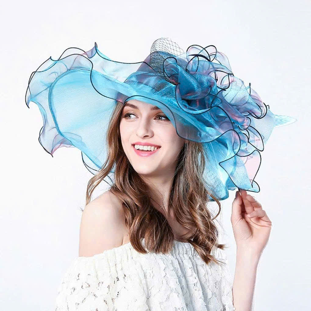 Detachable Large Floral Styling Piece in Blue - One Size 4 Detachable Large Floral Styling Piece in Blue - One Size