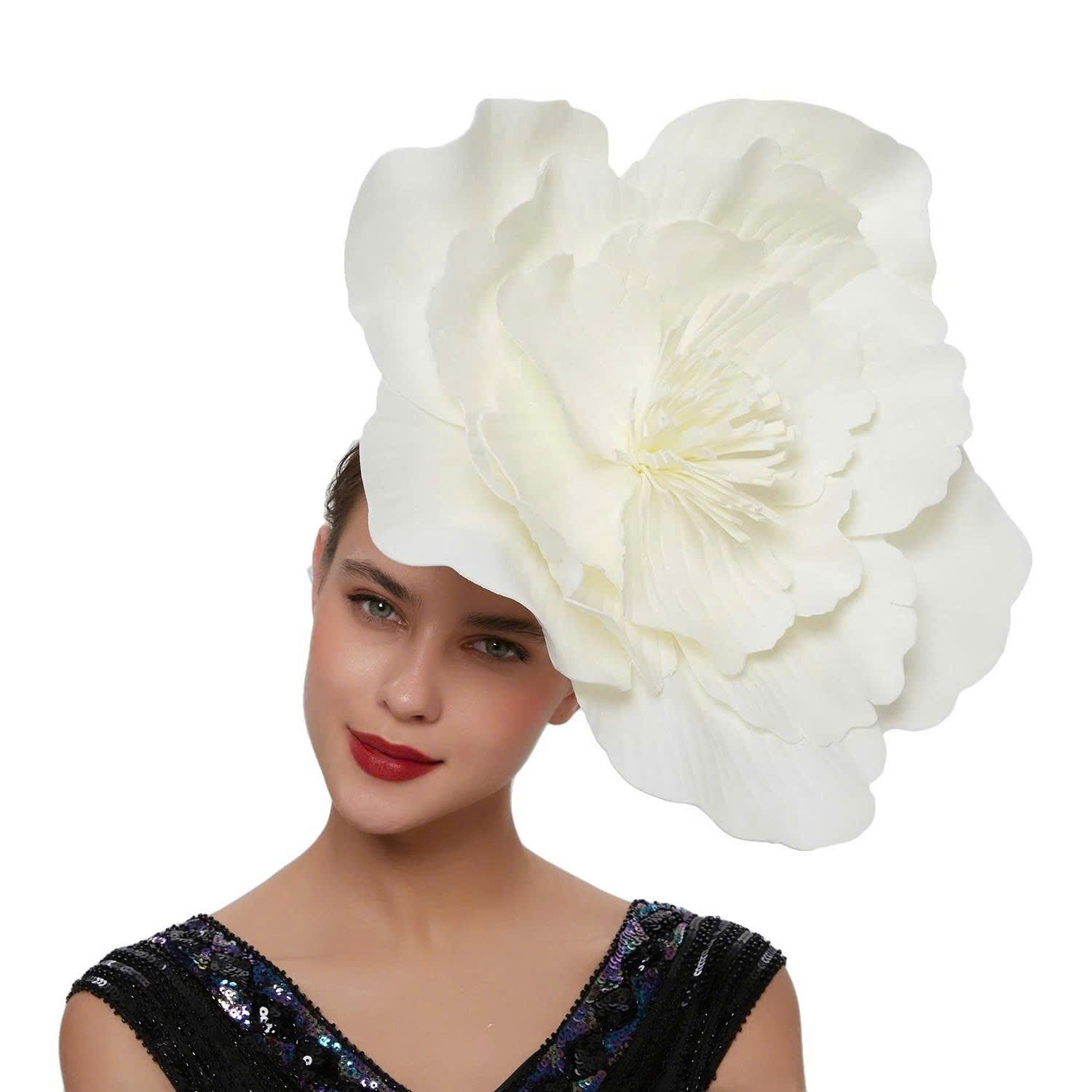 Women's Large Floral Bow Headdress - One Size